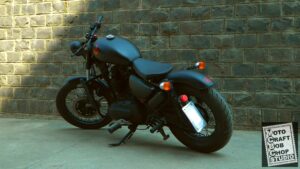 MCBC Studio custom modified motorcycle royal enfield bullet black bob 13