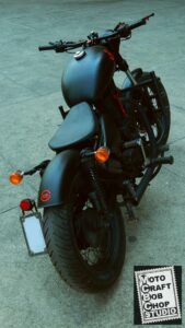 MCBC Studio custom modified motorcycle royal enfield bullet black bob 23