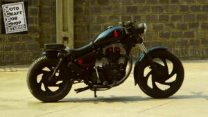 MCBC Studio custom modified motorcycle royal enfield bullet black bob 2977