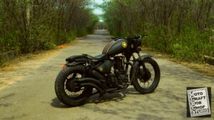 MCBC Studio custom modified motorcycle royal enfield bullet black bob 3172(1)