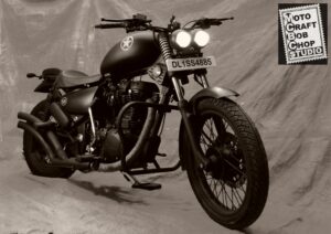 MCBC Studio custom modified motorcycle royal enfield bullet black bob4608