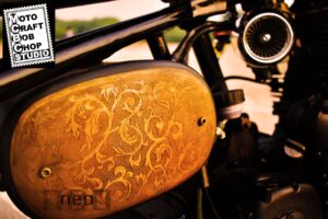 Neo engraved custom Enfield Motorcycle 8